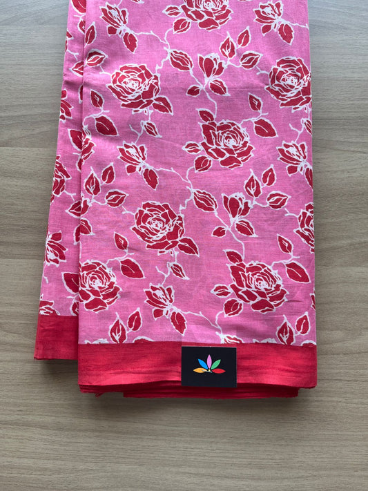 Printed Fine Mul Cotton Saree-19043