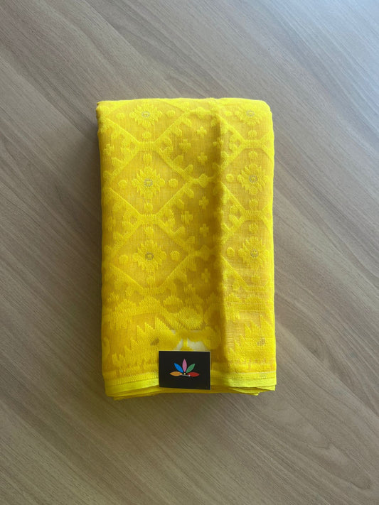 Handloom Jacquard Resham  Soft Cotton Saree -19094
