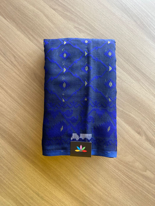Handloom Jacquard Resham  Soft Cotton Saree -19095
