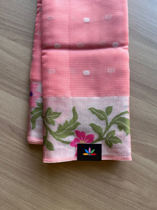 Woven Border Blended Kota Silk Saree-19102