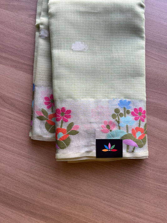 Woven Border Blended Kota Silk Saree-19110