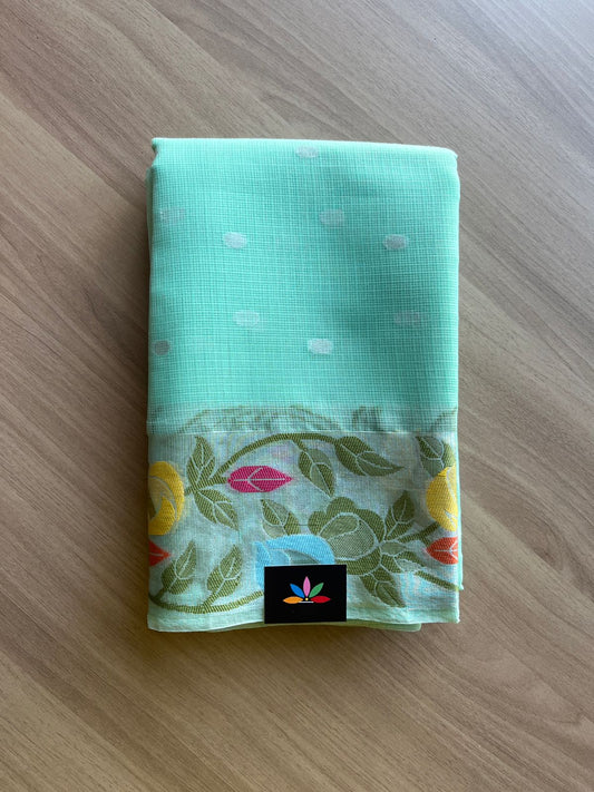 Woven Border Blended Kota Silk Saree-19112