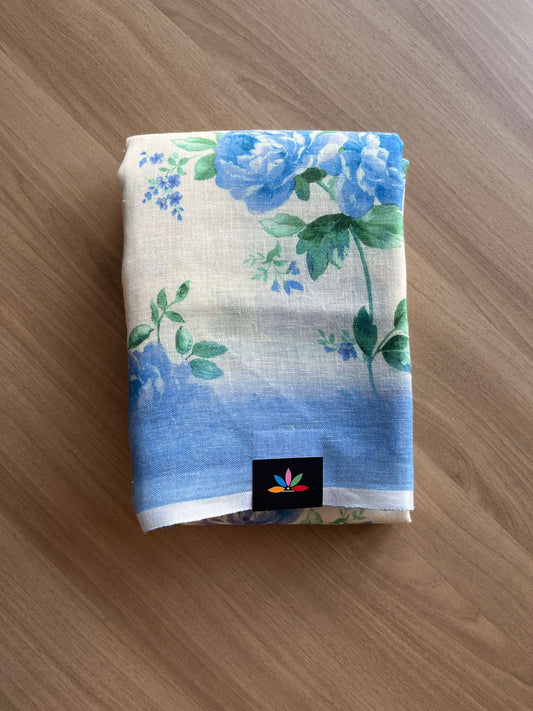 Digital Printed Linen Saree -19151