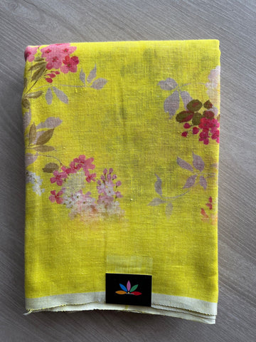 Digital Printed Linen Saree -19152