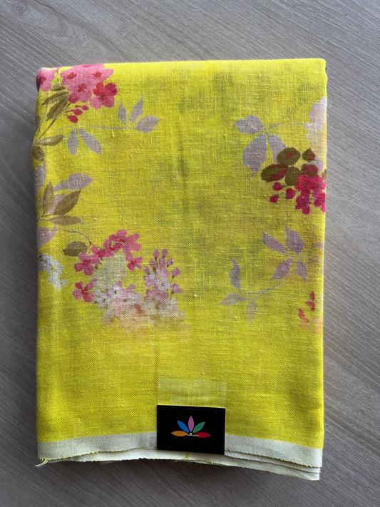 Digital Printed Linen Saree -19152