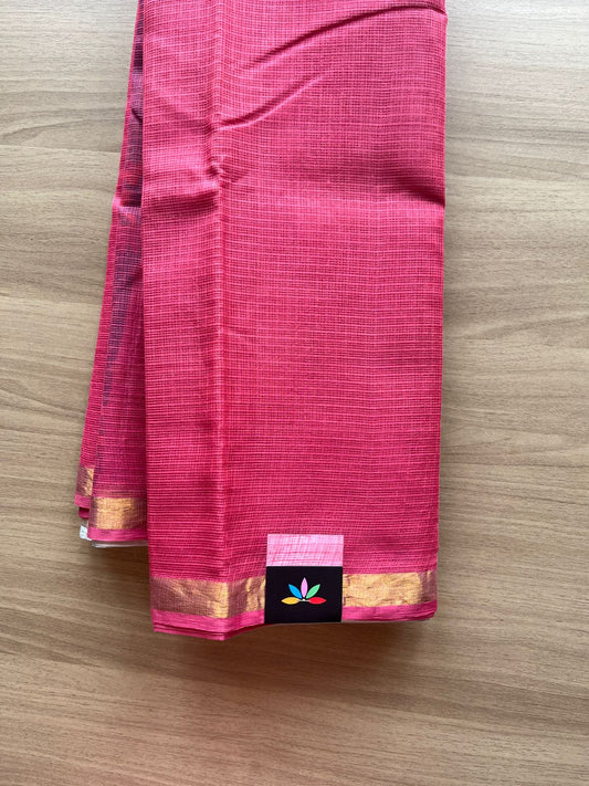 Kalamkari Pallu and Blouse Kota Cotton Saree -19190