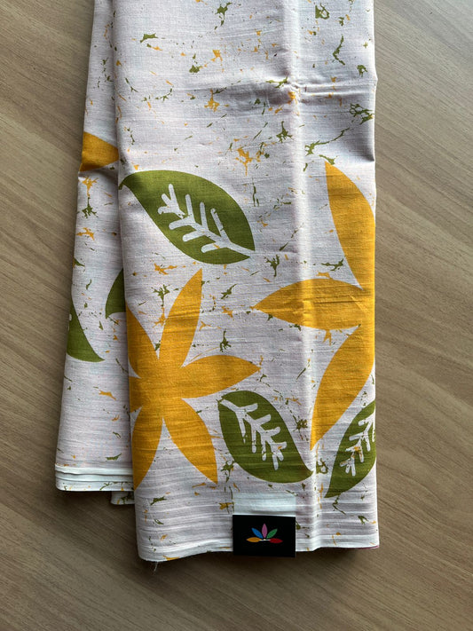 Partly Pallu Designer Screen Printed Mul Cotton Saree-19299-19300