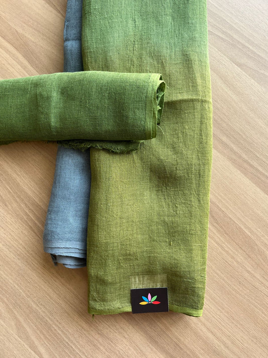 Handloom Multicolour Fine Linen Saree -19328