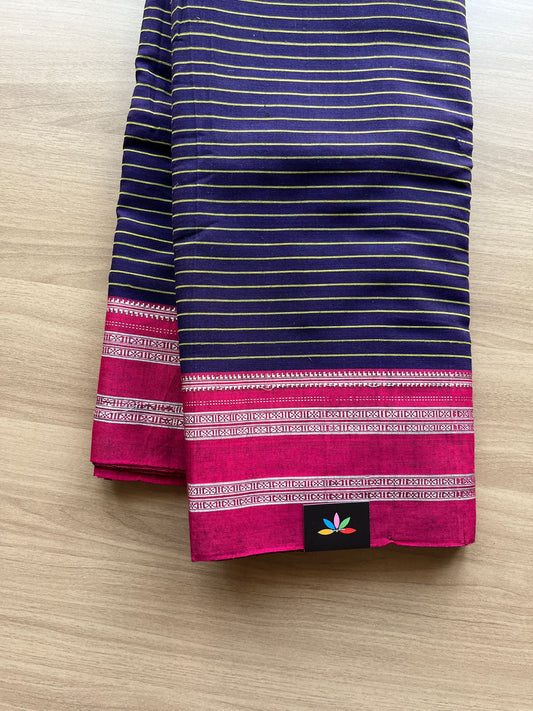 Handloom Mercerized Cotton Saree-19505