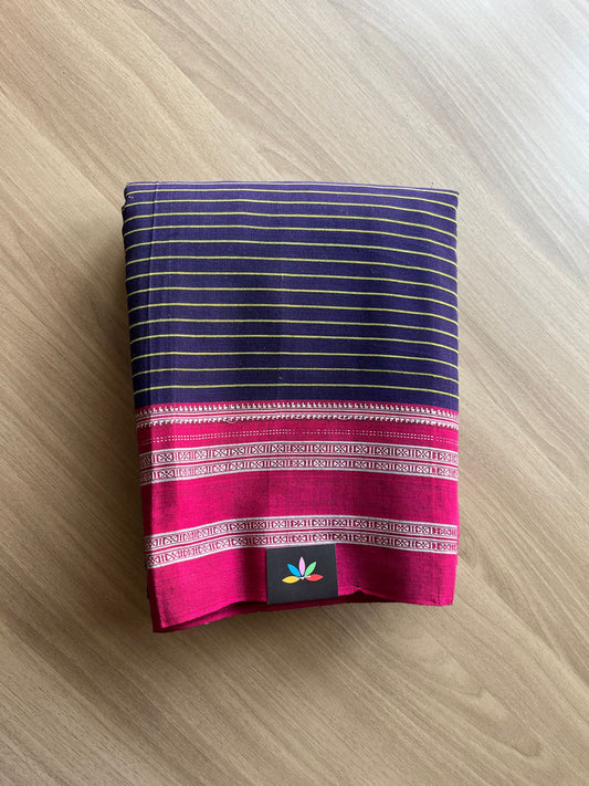 Handloom Mercerized Cotton Saree-19505