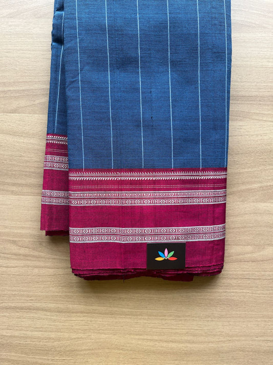 Handloom Mercerized Cotton Saree -19506
