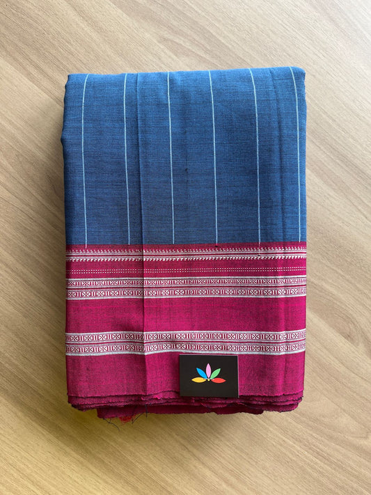 Handloom Mercerized Cotton Saree -19506
