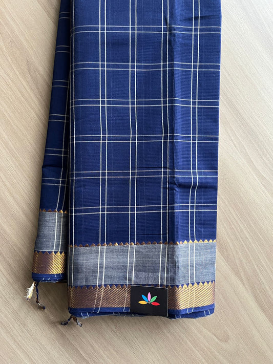 Zari Border Mangalagiri Cotton Saree-19615