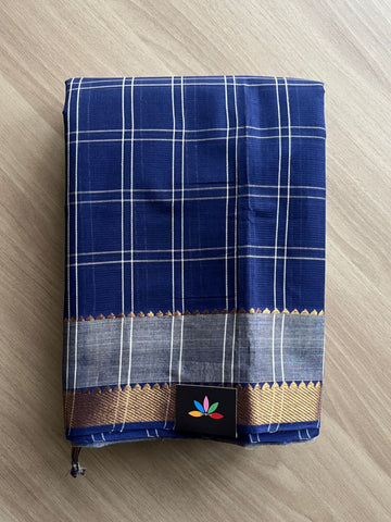 Zari Border Mangalagiri Cotton Saree-19615