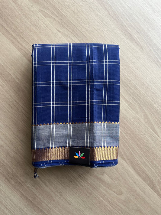 Zari Border Mangalagiri Cotton Saree-19615