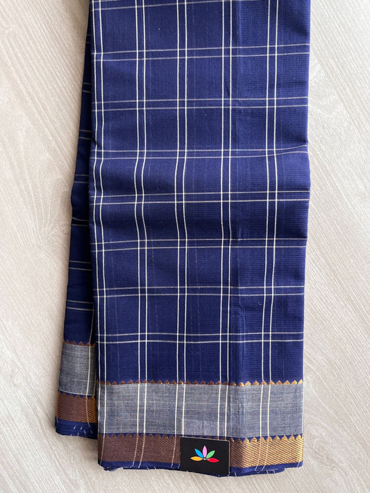 Zari Border Mangalagiri Cotton Saree-19615