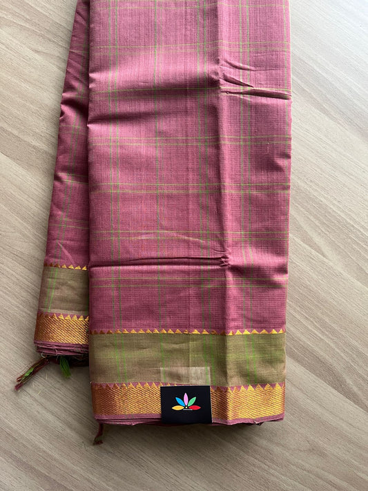 Zari Border Mangalagiri Cotton Saree-19616