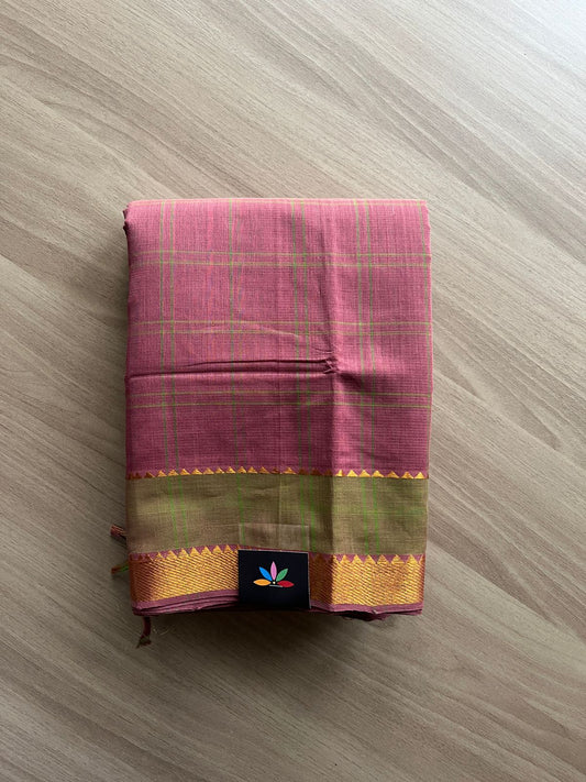 Zari Border Mangalagiri Cotton Saree-19616