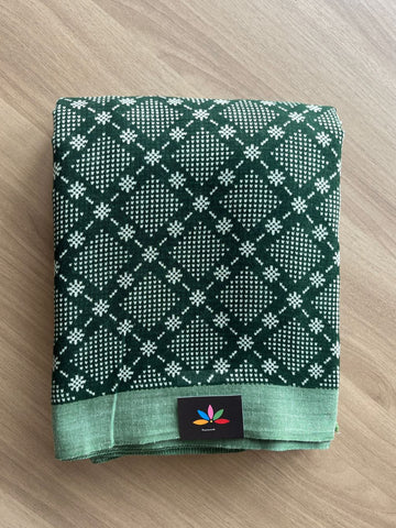 Printed Slub Cotton Saree -19626