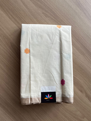 Handloom Fine Bengal Cotton Jamdani Saree-19635