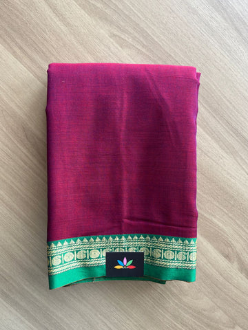 Mango Border Narayanpet Mercerized Cotton Saree -19747-19748