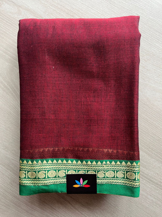 Mango Border Narayanpet Mercerized Cotton Saree -19751-19752