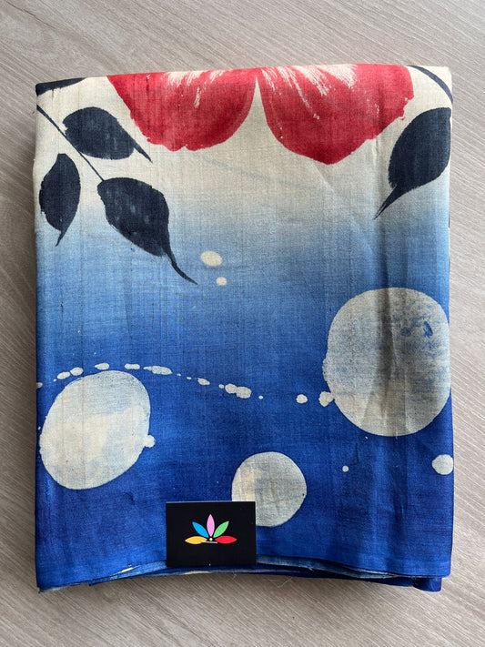 Hand painted Desi Tussar Silk Saree -19783