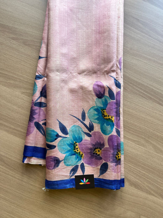 Hand painted Desi Tussar Silk Saree -19784