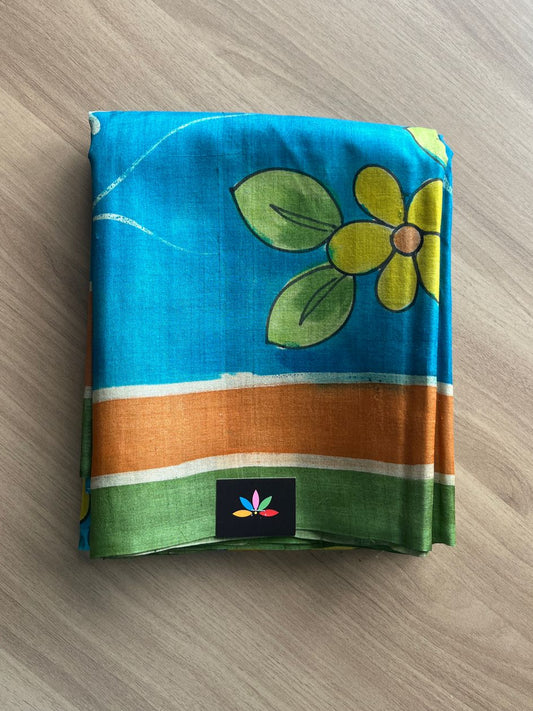 Hand painted Desi Tussar Silk Saree -19785