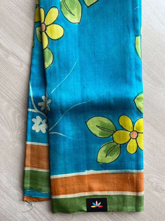 Hand painted Desi Tussar Silk Saree -19785
