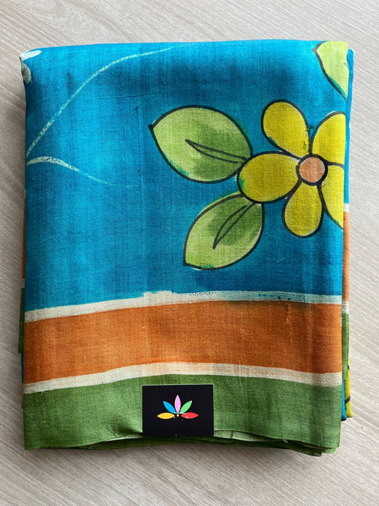 Hand painted Desi Tussar Silk Saree -19785
