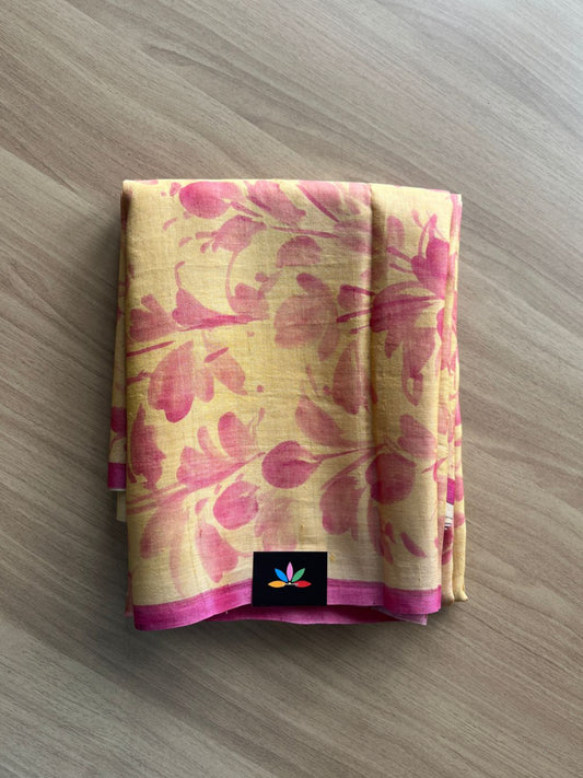 Hand painted Desi Tussar Silk Saree -19787
