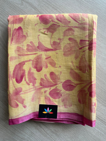 Hand painted Desi Tussar Silk Saree -19787