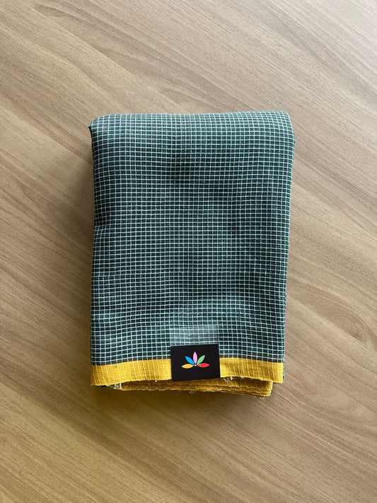 Simple Soft Cotton Checks Saree -19808