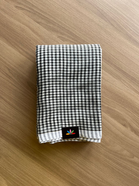 Simple Soft Cotton Checks Saree -19810