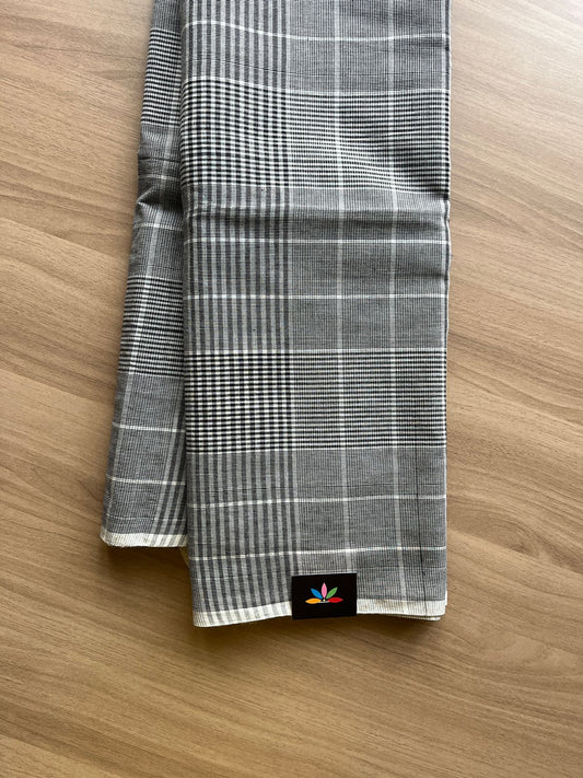 Simple Soft Cotton Checks Saree -19811