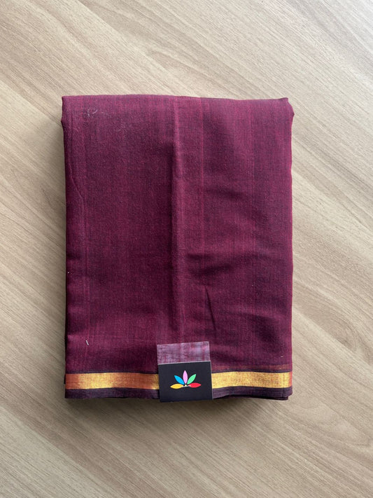 Plain Mul Cotton with Zari Border -19857-19858