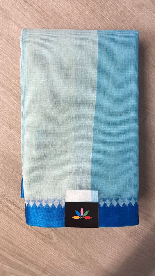 Simple Cotton Saree with Contrast Border (Without blouse) -25953