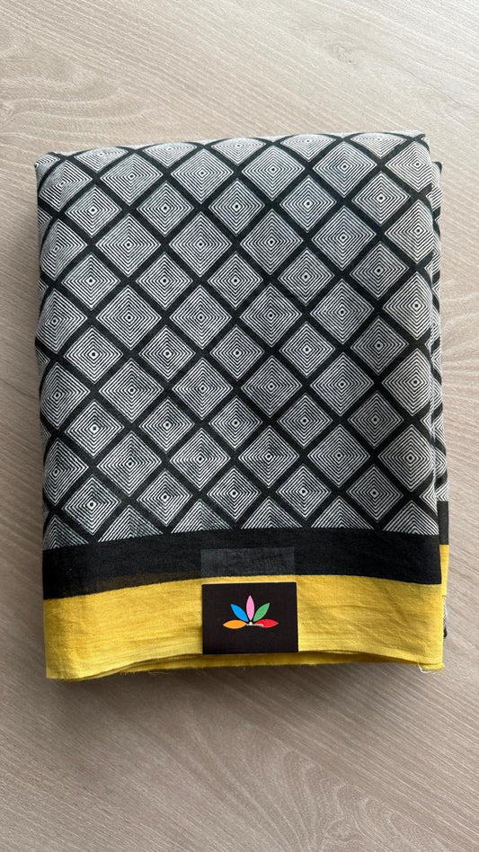 Printed Fine Mul Cotton Saree-25422