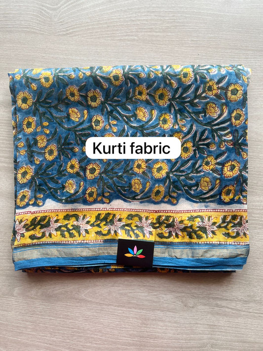 Hand Block Printed Chanderi Cotton Silk 3 Piece Set- 29104