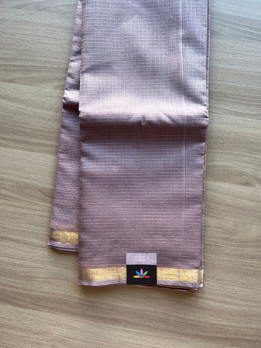 Zari Border Plain Kota Cotton Saree-20081