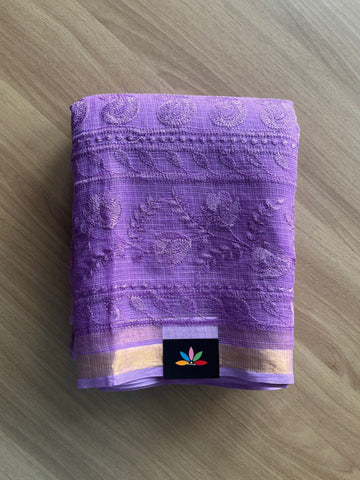 All Over Machine Embroidered Kota Saree-20222