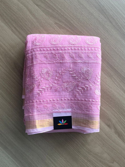 All Over Machine Embroidered Kota Saree-20224