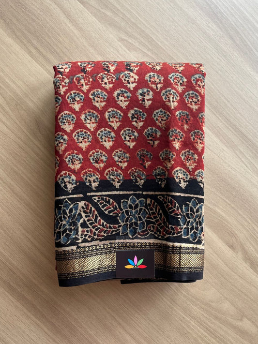 Natural Dyed Maheshwari Border Silk Cotton Saree -20287-20288