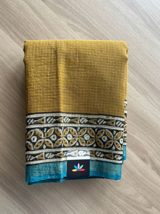 Handblock Printed Kota Doria Saree -20371-20372