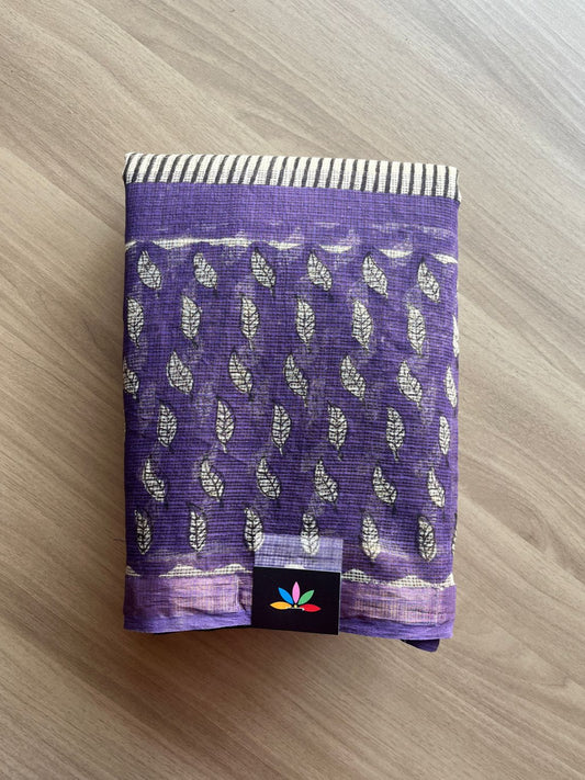 Handblock Printed Kota Doria Saree -20379-20380