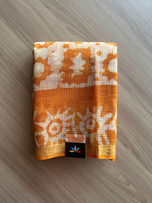 Handblock Printed Kota Doria Saree -20387-20388