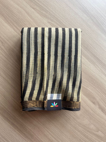 Handblock Printed Kota Doria Saree -20405-20406