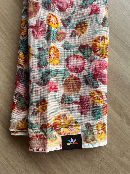 Handblock Printed Kota Doria Saree -20407-20408