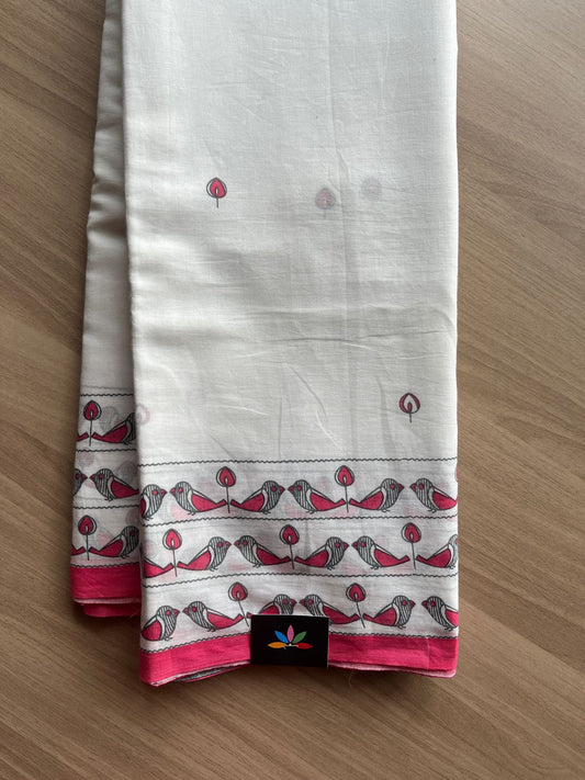 Printed Fine Mul Cotton Saree-20506